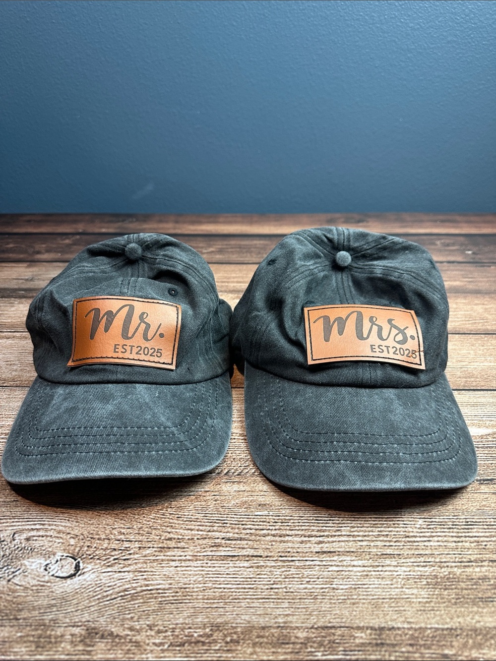 Mr & Mrs Established 2025 couple hats